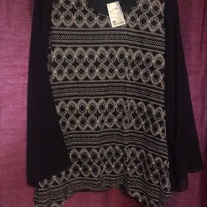 Dress top with sheer sleeves